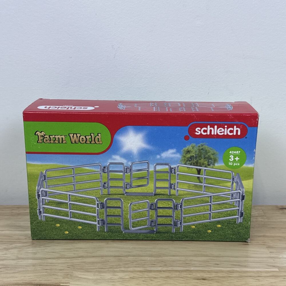Schleich Farm World Corral Fence with Gate Toy Accessory - 42487 NEW SEALED